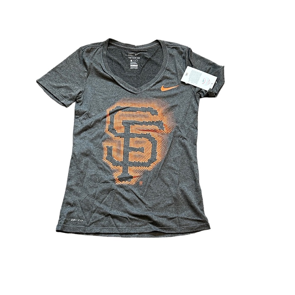 San Francisco Giants Nike Women’s Logo Dri Fit V-Neck Shirt XS‎
